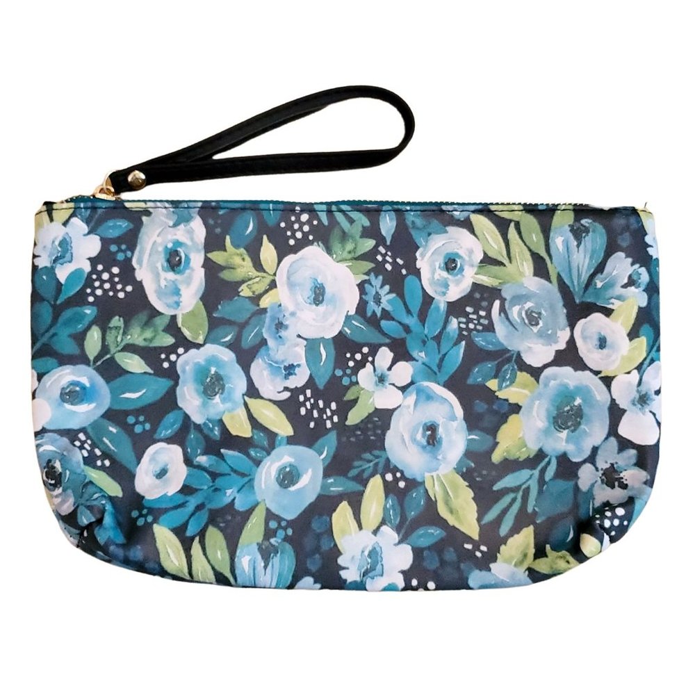 The Storehouse Flats: Winter Floral Zipper Clutch Wristlet Bag NEW NWT